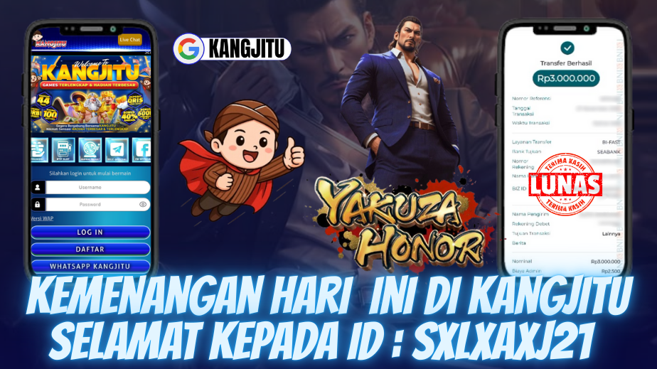 Permainan Yakuza Honor JP 3 JUTA HARI INI DI KANGJITU