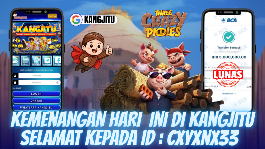 Kemenangan 5 juta hari ini di kangjitu