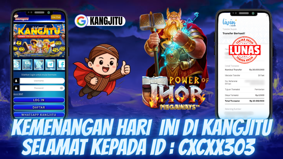 Permainan Thor hari ini Kasih Jp di Kangjitu tembus 20 juta
