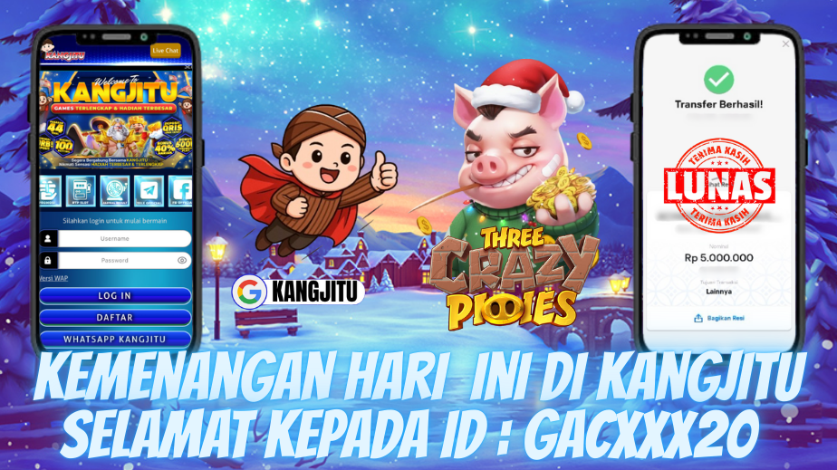 three pig craziest kasih jp hari ini 5 juta di kangjitu