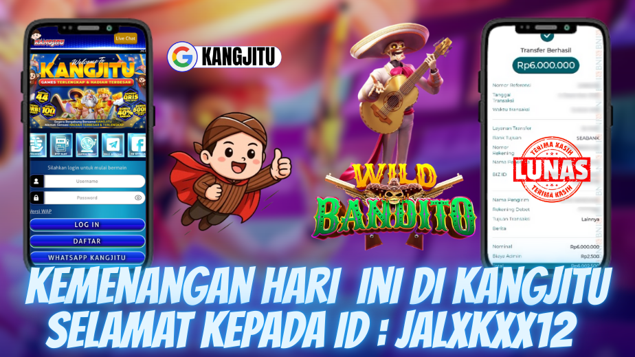 KEMENANGAN TERTINGGI HARI INI DI PERMAINAN WILD BANDITO DI KANGJITU