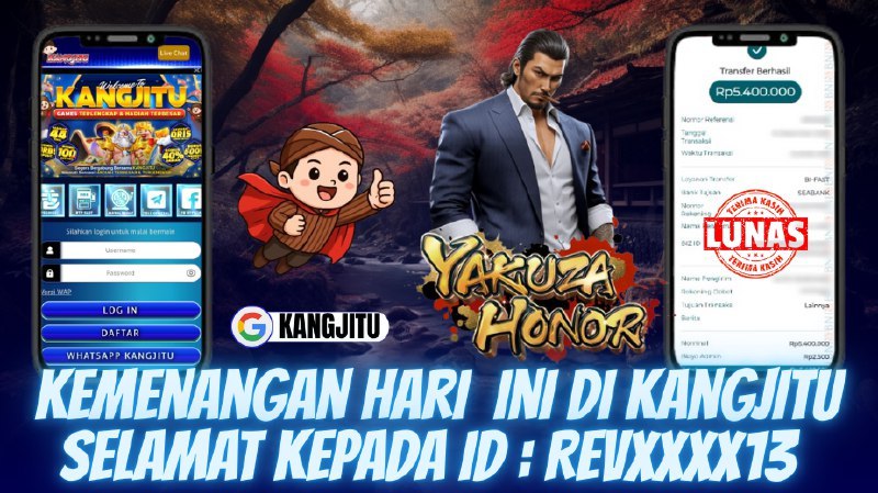 kemenangan hari ini di kangjitu  5 juta