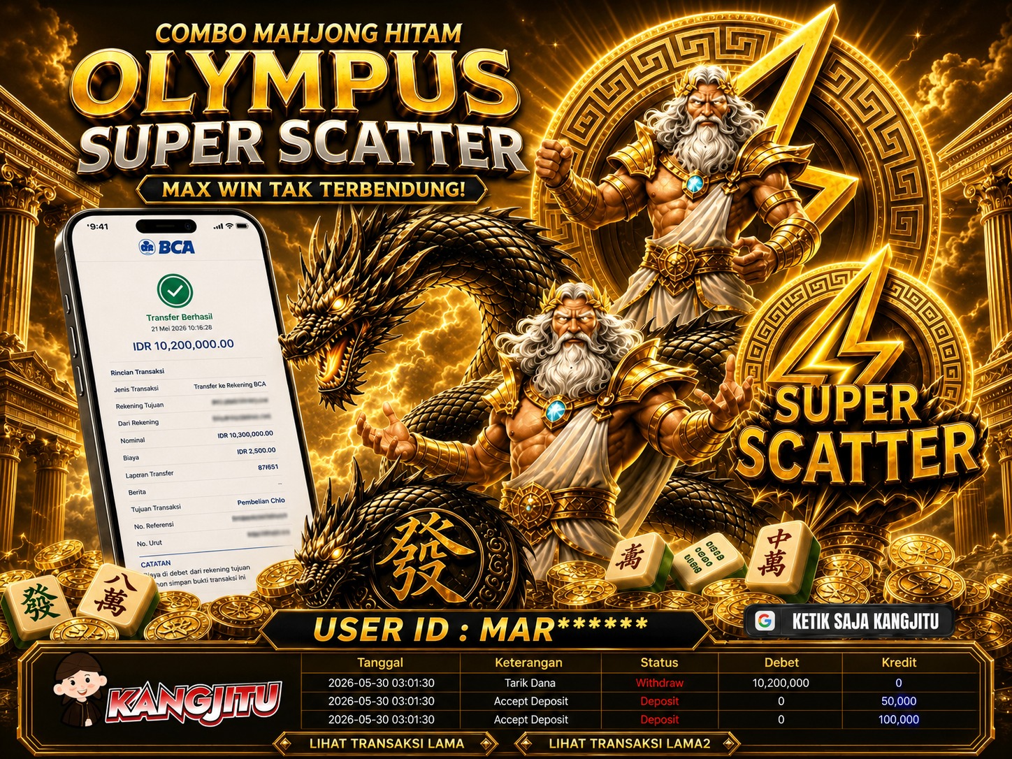KAKEK ZEUS KASIH JP HARI INI DI KANGJTU