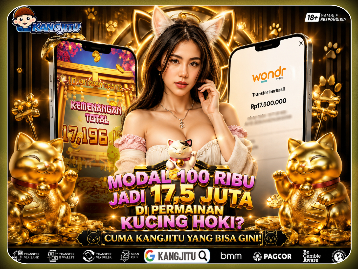 LUCKY NEKO BAWA WD 17,5 JUTA LUNAS!