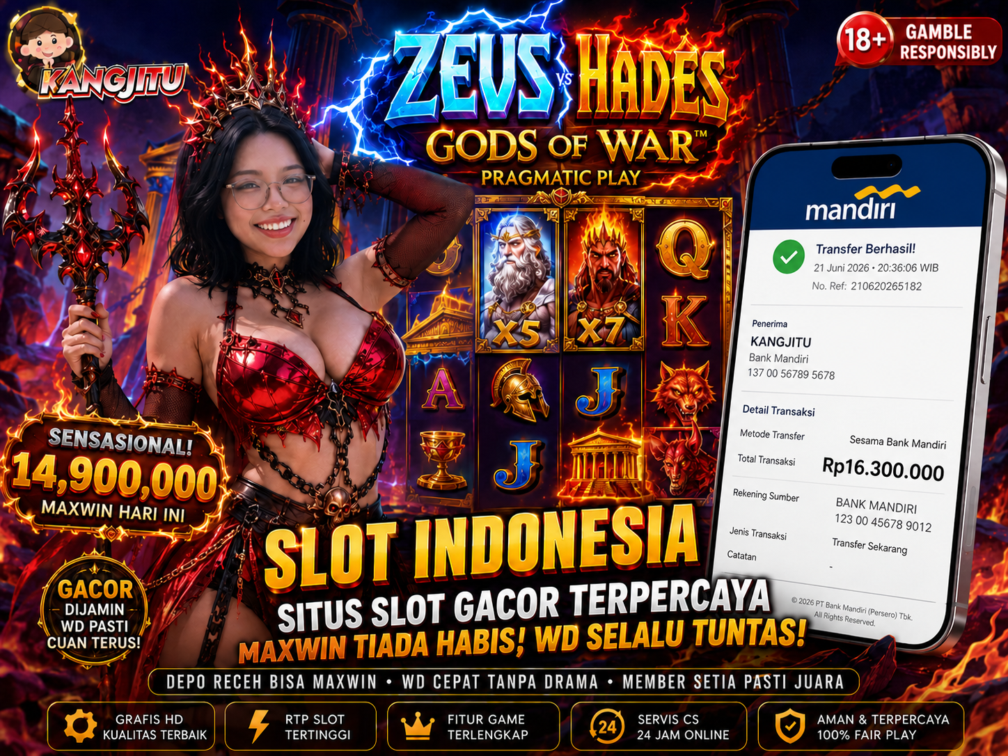 Zeus Vs Hades - Gods Of War MAIN SEKARANG JUGA WAKTUNYA GILIRAN ANDA MAXWIN DISINI KANGJITU!!!
