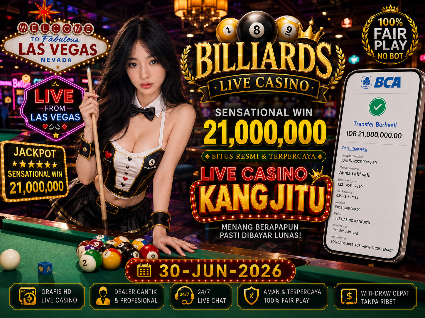 Billiards LIVE CASINO JACKPOT 12JUTA!!! KANGJITU KESERUAN BERMAIN TANPA BATAS SETIAP HARI!!🚀