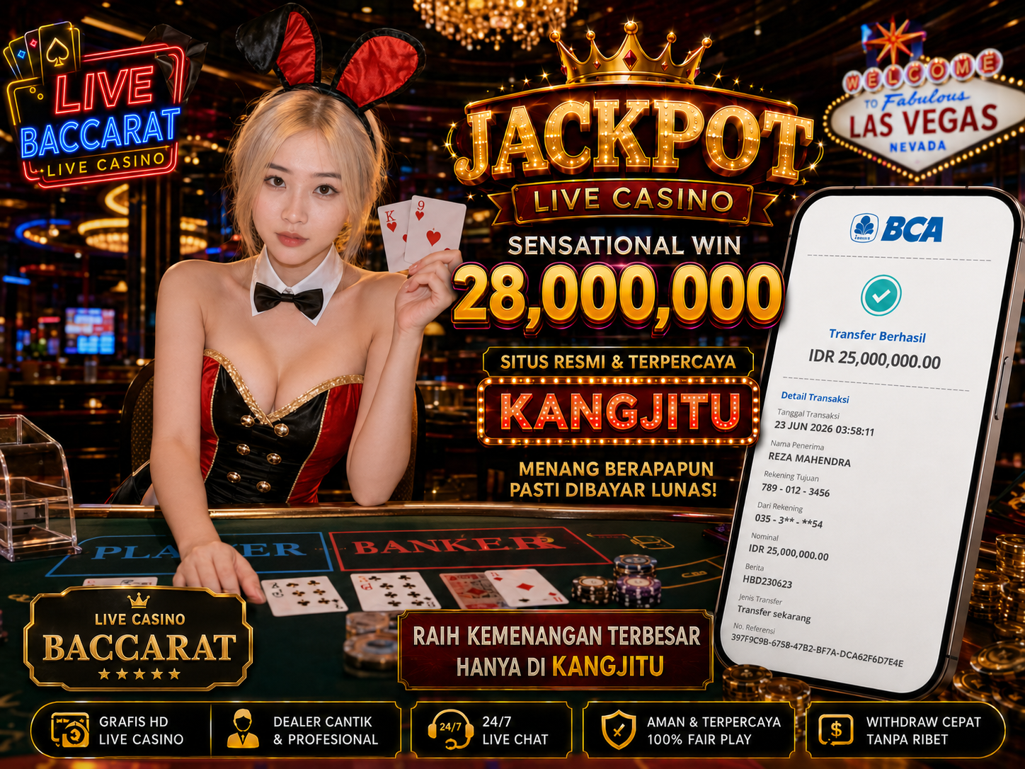 MAIN BACCARAT, 25 JUTA LUNAS! BERI KEMENANGAN BESAR, CUMA DISINI YANG BISA GINI!