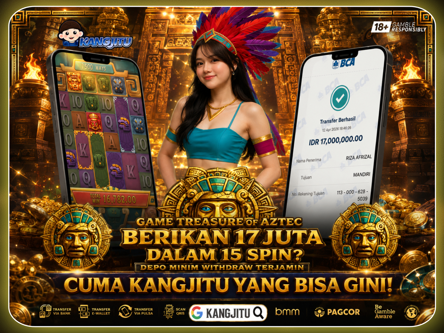 TREASURE OF AZTEC BERI KEJUTAN 17 JUTA LUNAS!