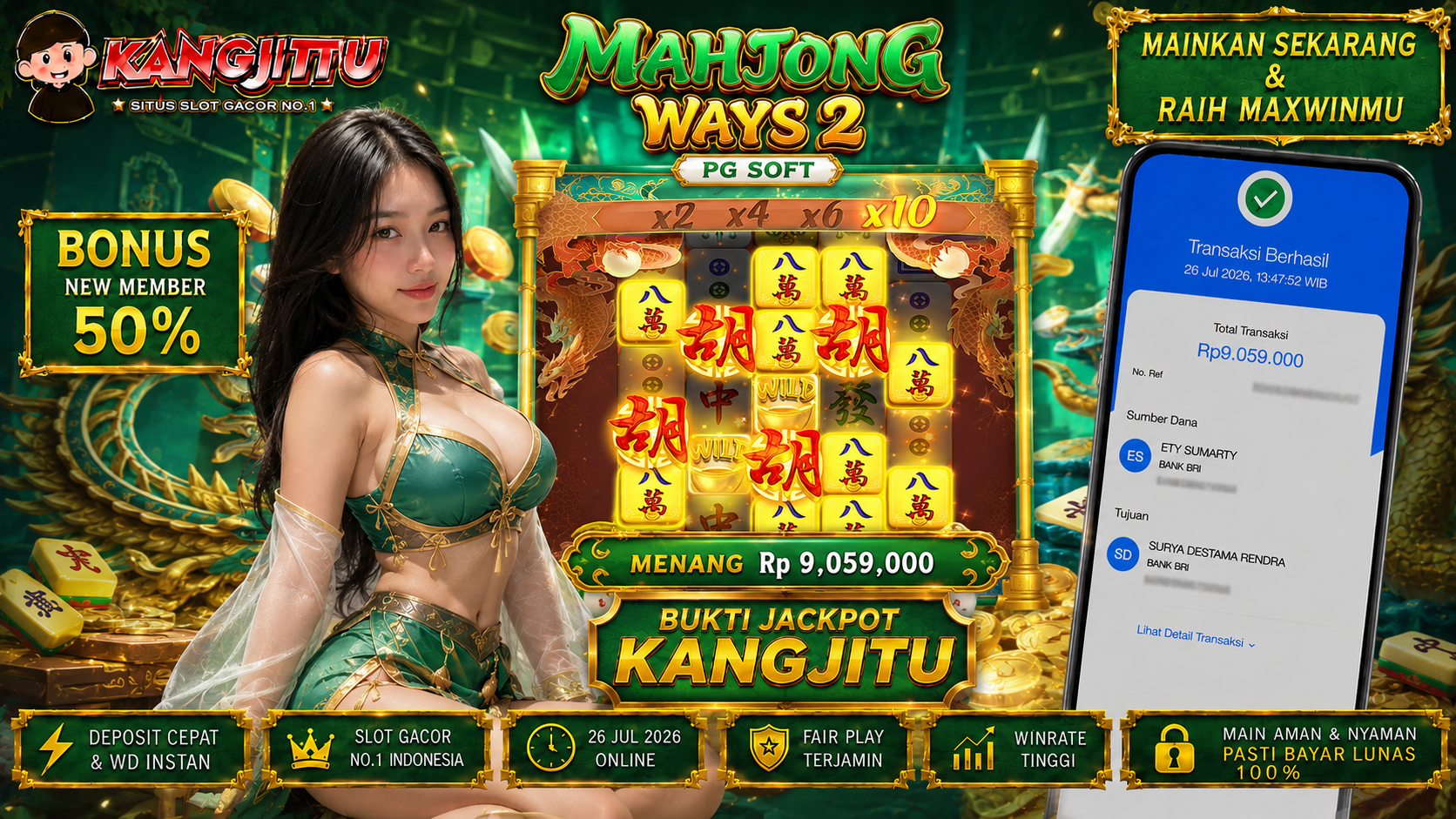 Mahjong Ways 2 PG SOFT !!!JACKPOT BANJIR WILDD JACKPOT KANGJITU KESERUAN BERMAIN TANPA BATAS SETIAP HARI!!🚀