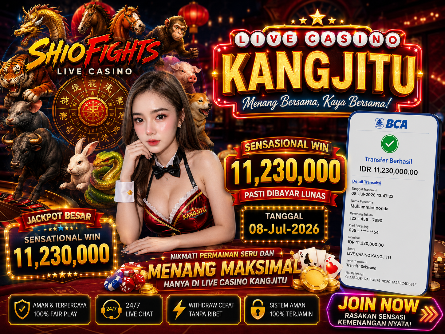 ShioFights LIVE CASINO JACKPOT 11,230JUTA !!! KANGJITU KESERUAN BERMAIN TANPA BATAS SETIAP HARI!!🚀