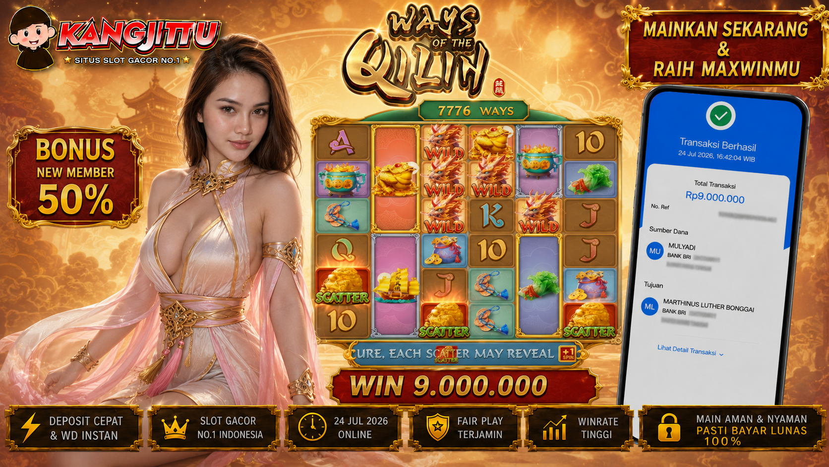 Ways of the Qilin PG SOFT !!!JACKPOT BANJIR WILDD JACKPOT KANGJITU KESERUAN BERMAIN TANPA BATAS SETIAP HARI!!🚀