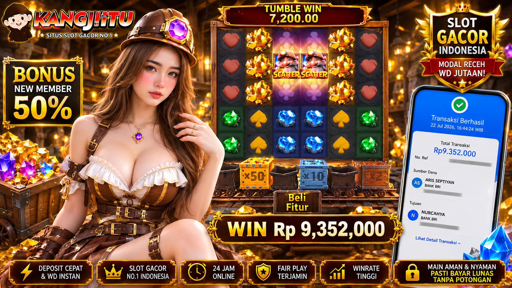 Gemstones Gold PG SOFT !!!JACKPOT BANJIR WILDD JACKPOT KANGJITU KESERUAN BERMAIN TANPA BATAS SETIAP HARI!!🚀