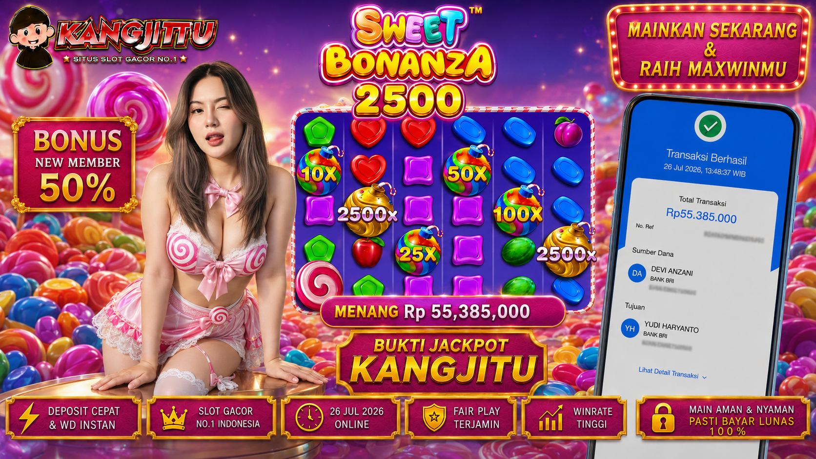 Sweet Bonanza 2500 PRAGMATIC PLAY!!!!! JACKPOT DIBAYAR LUNAS!!! KANGJITU KESERUAN BERMAIN TANPA BATAS SETIAP HARI!!🚀