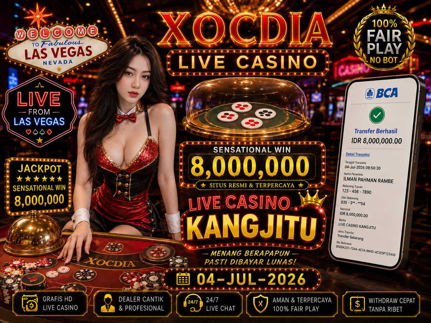 XocDia LIVE CASINO JACKPOT 8 JUTA !!! KANGJITU KESERUAN BERMAIN TANPA BATAS SETIAP HARI!!🚀