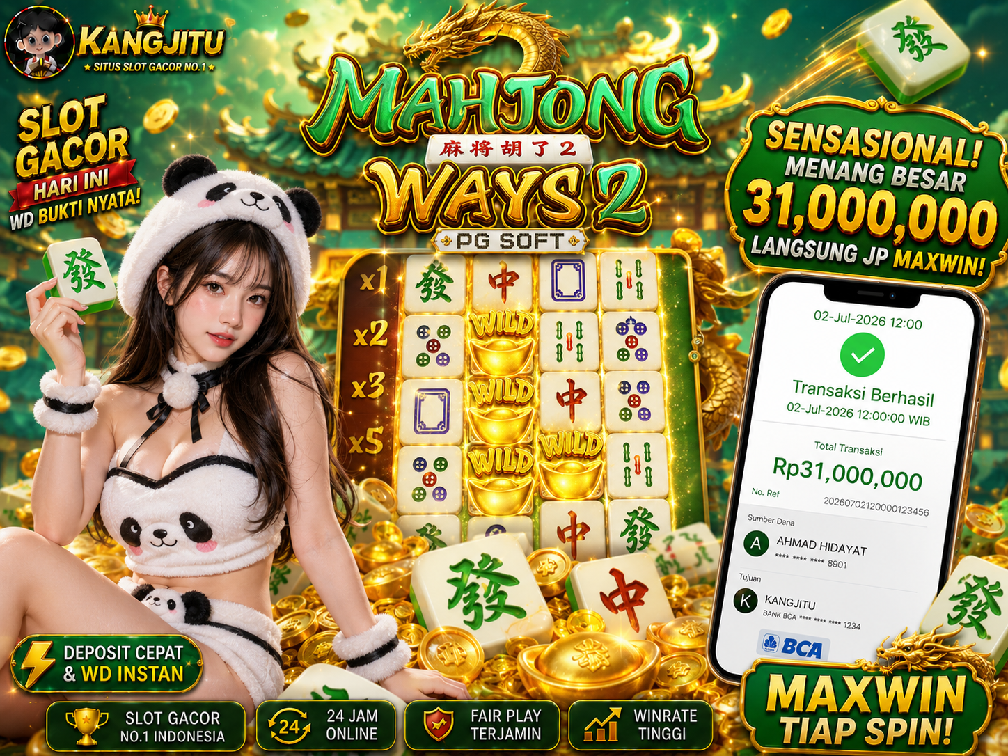 MAHJONG WAYS 2 PG SOFT!!!!!! JACKPOT BANJIR WILDD JACKPOT 31JUTA WITHDRAW 31JUTA KANGJITU KESERUAN BERMAIN TANPA BATAS SETIAP HARI!!🚀