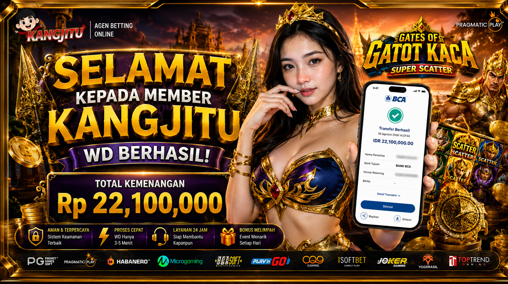 🔥 “GATOT KACA MENGGILA! WD Rp22,1 JUTA BERHASIL DI KANGJITU!”