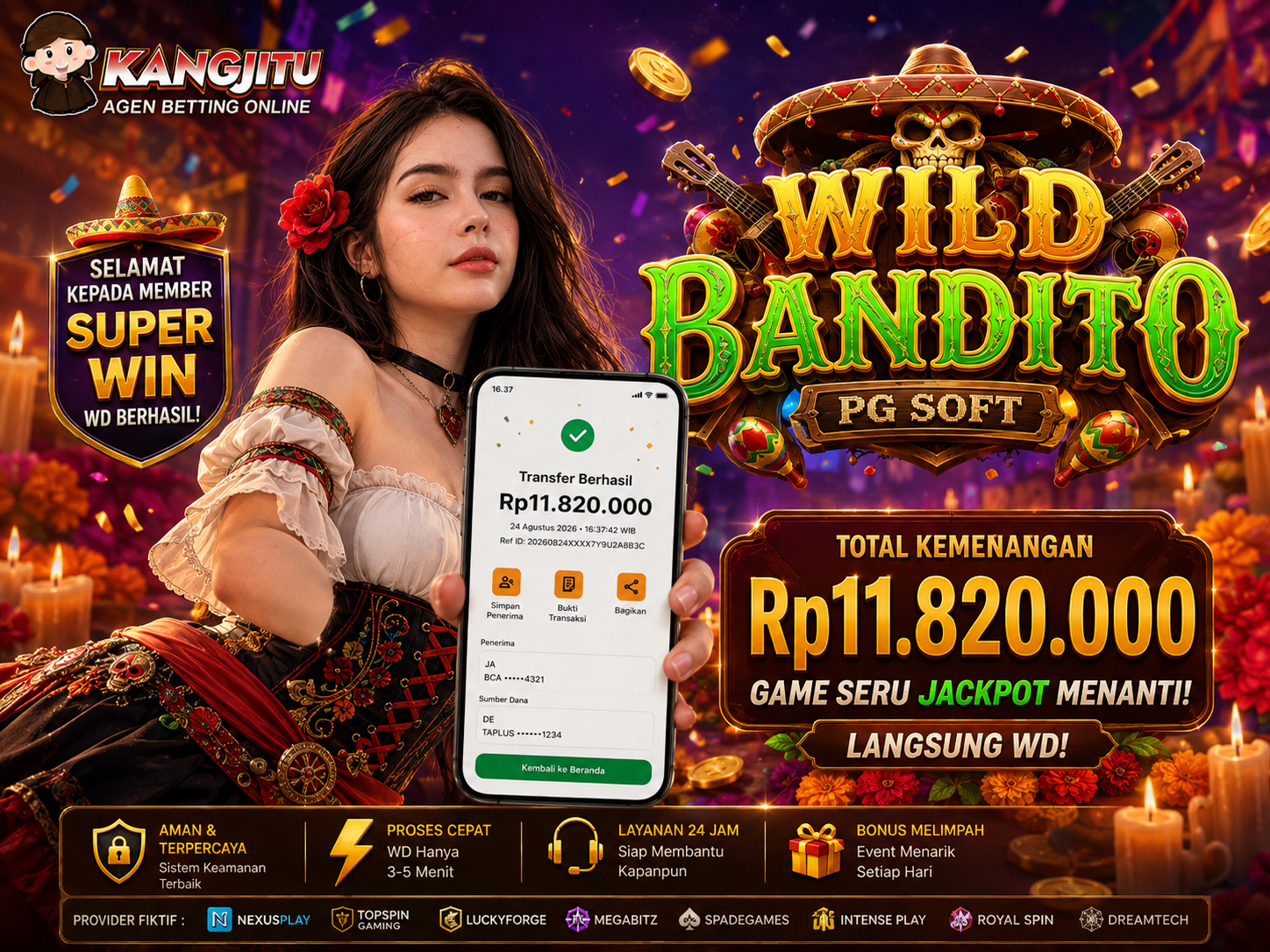 WILD BANDITO GACOOORRR AKANGKU KESERUAN BERMAIN TANPA BATAS SETIAP HARI!!🚀