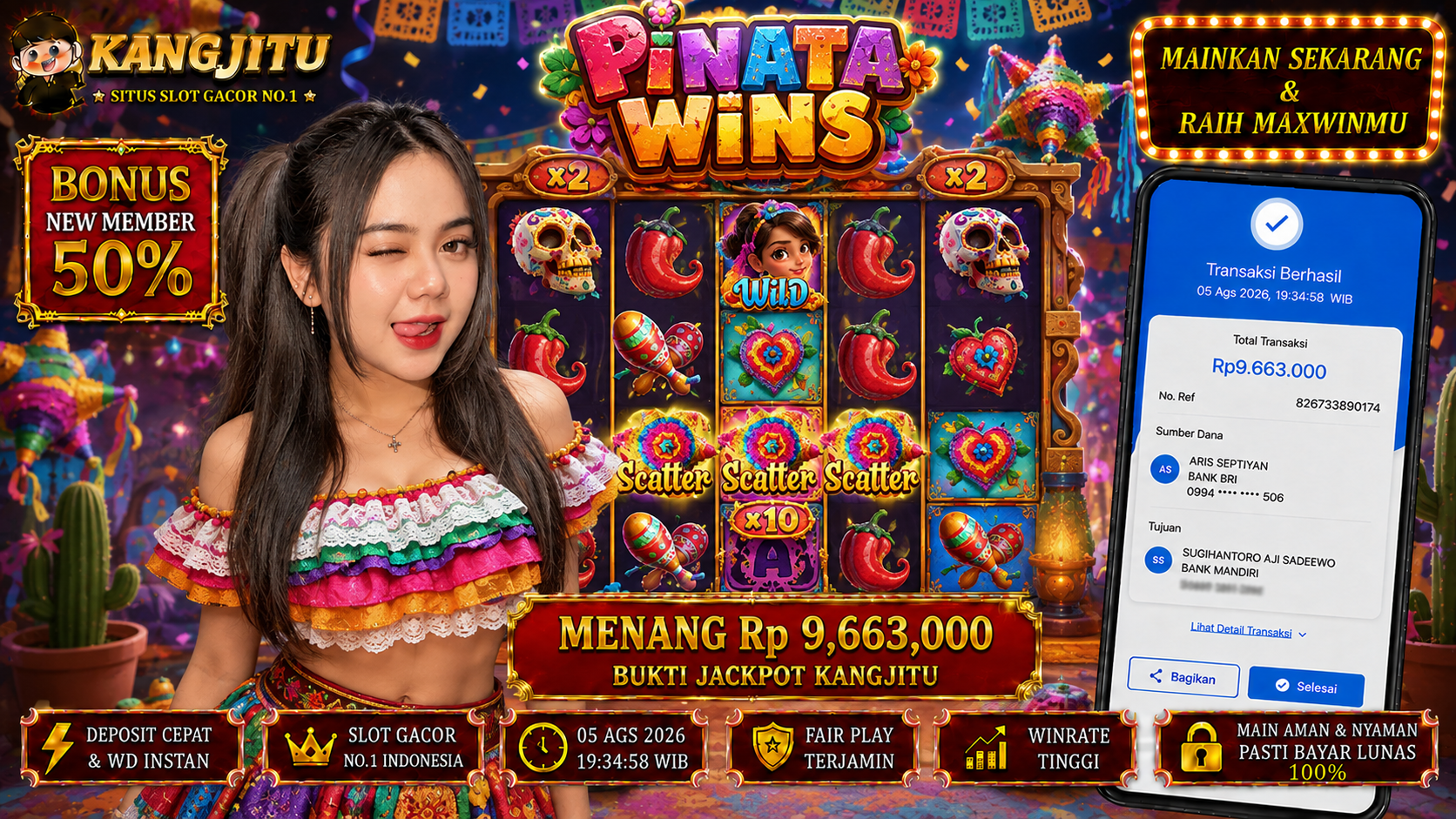 Pinata Wins PGSoft !!!JACKPOT BANJIR WILDD JACKPOT KANGJITU KESERUAN BERMAIN TANPA BATAS SETIAP HARI!!🚀