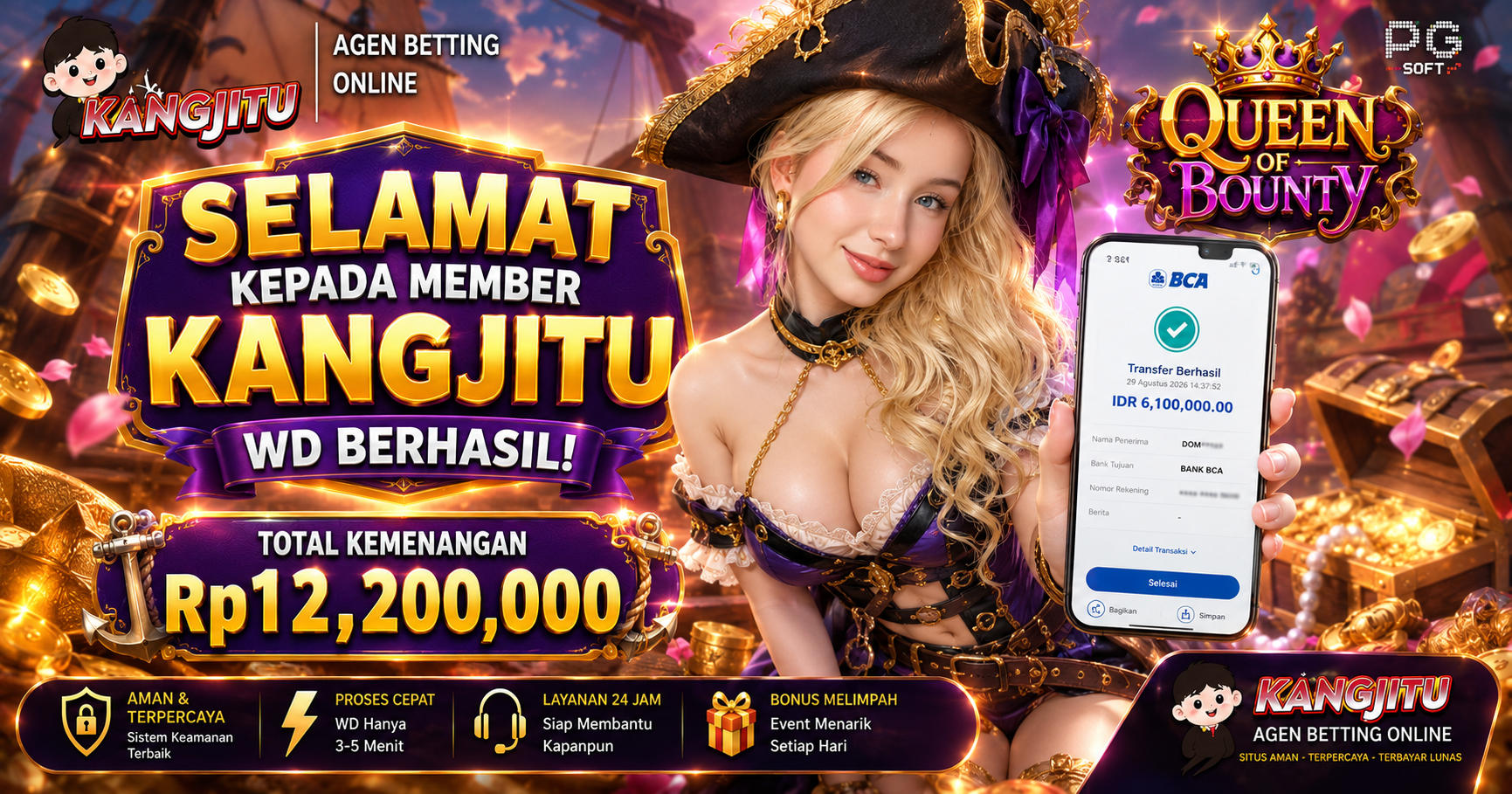 Queen of Bounty CUAN BESAR, WD LANCAR! ! 🔥