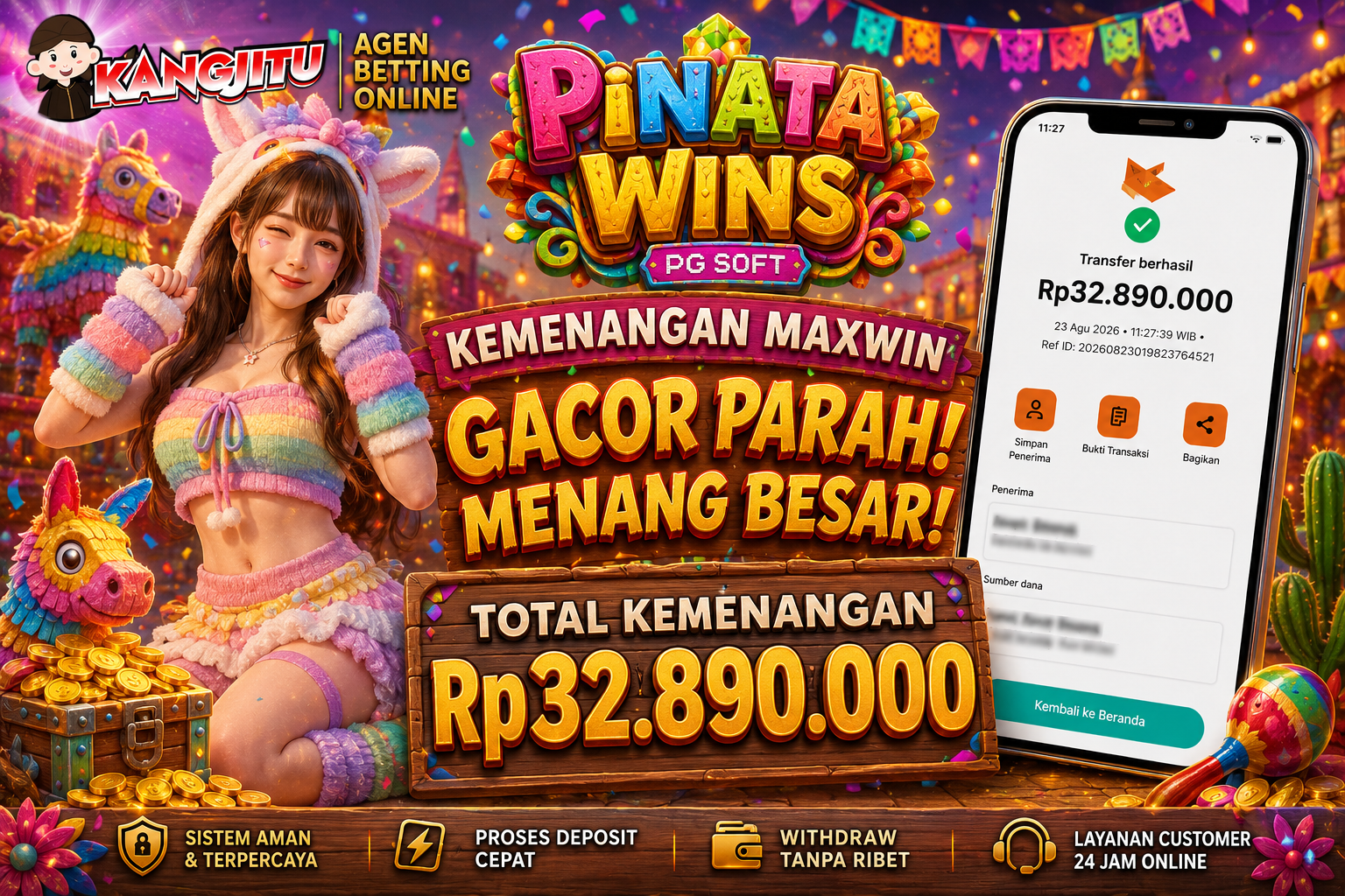 Pinata Wins PG SOFT MEMBERIKAN PERKALIAN BESAR AKANGKU, GASSKENN