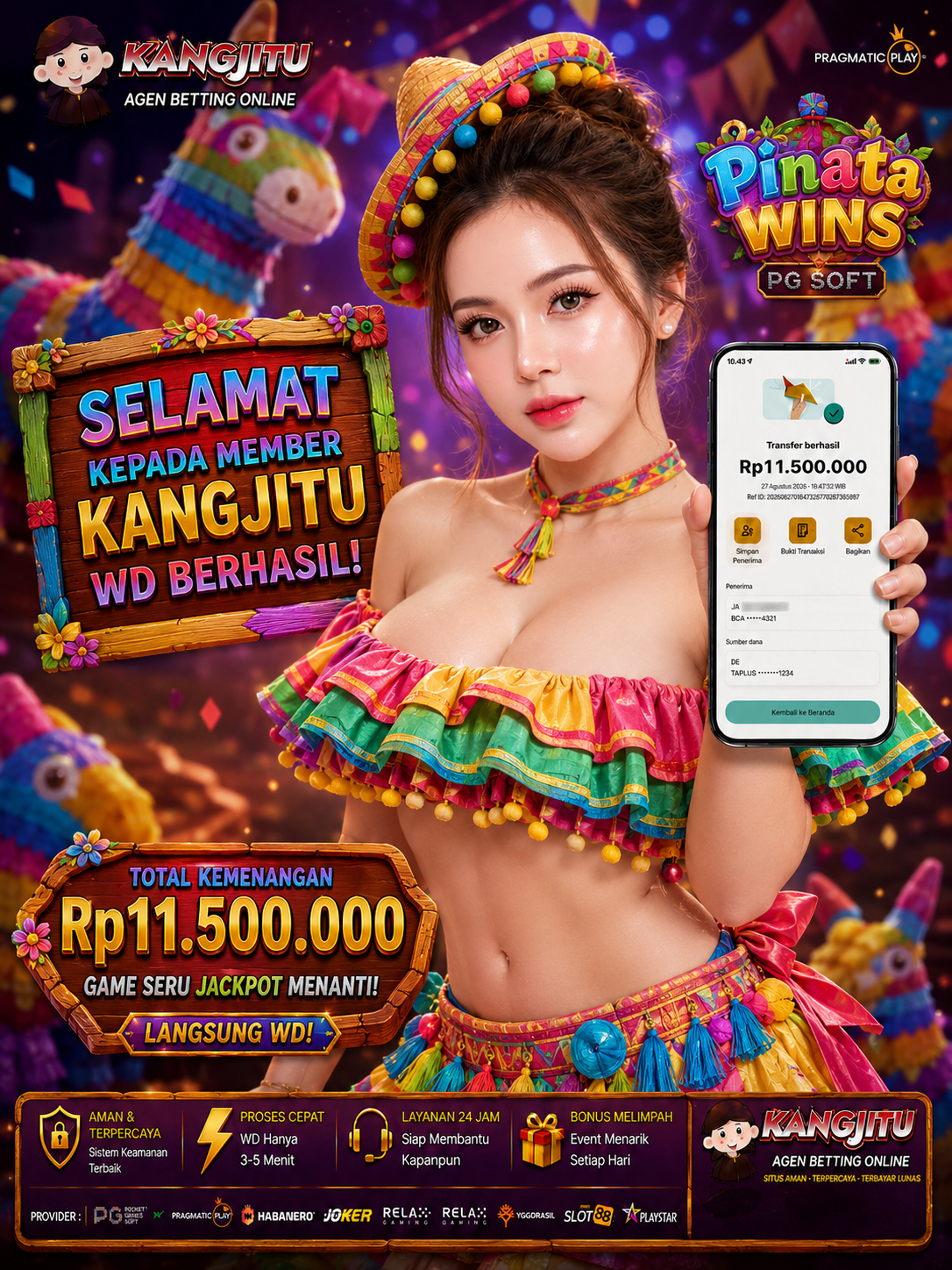 🔥JANGAN LEWATKAN MOMEN HOKIMU!🔥 Saatnya main, saatnya raih keberuntungan! Pinata Wins PG SOFT