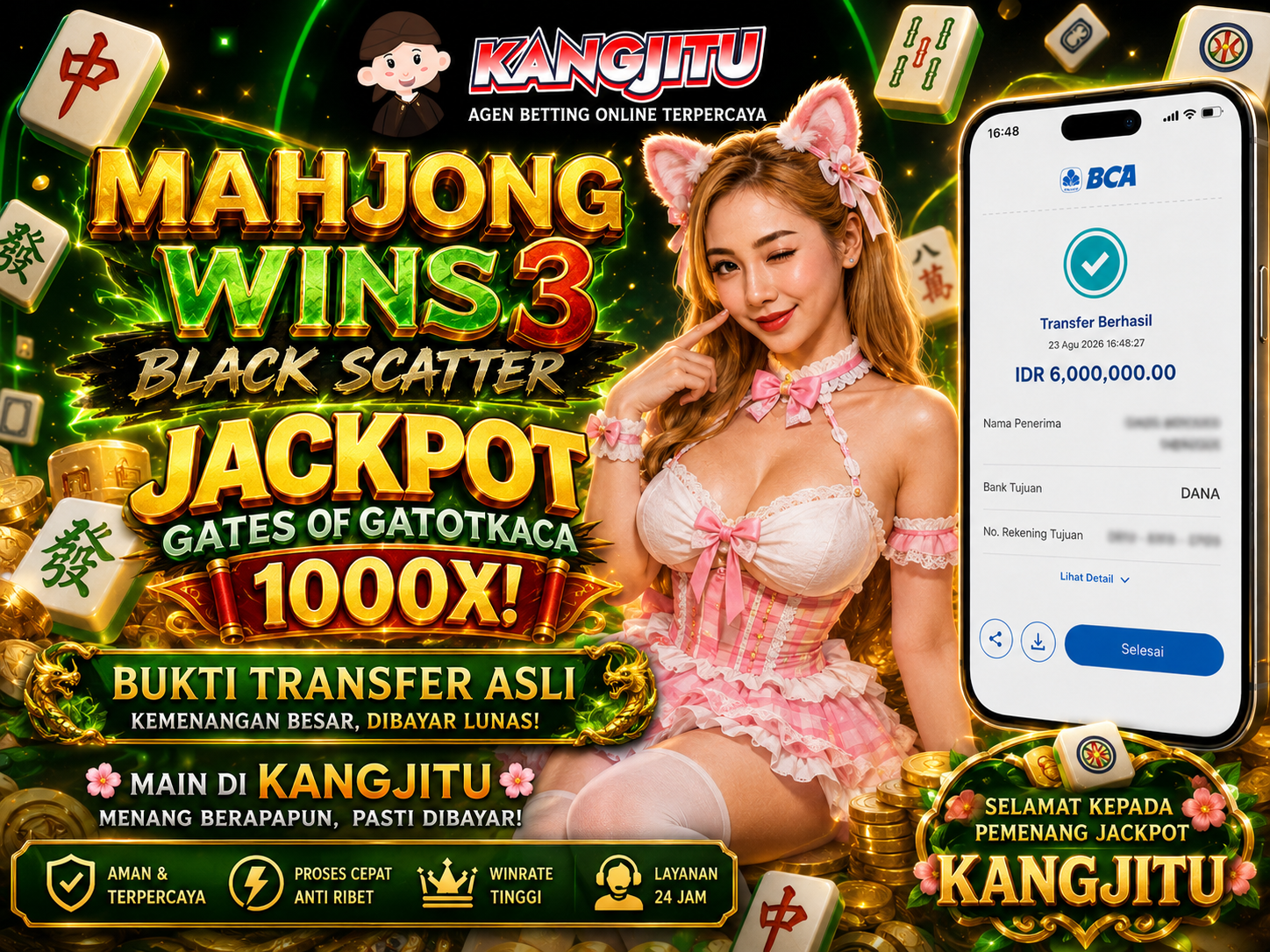 MAHJONG BLACK SCATER BERI JACKPOTT SORE HARI AKANGKU KESERUAN BERMAIN TANPA BATAS SETIAP HARI!!🚀