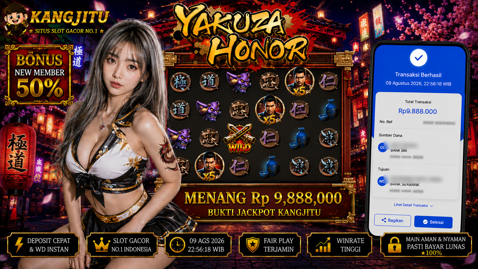 Yakuza Honor PGSoft !!!JACKPOT BANJIR WILDD JACKPOT KANGJITU KESERUAN BERMAIN TANPA BATAS SETIAP HARI!!🚀