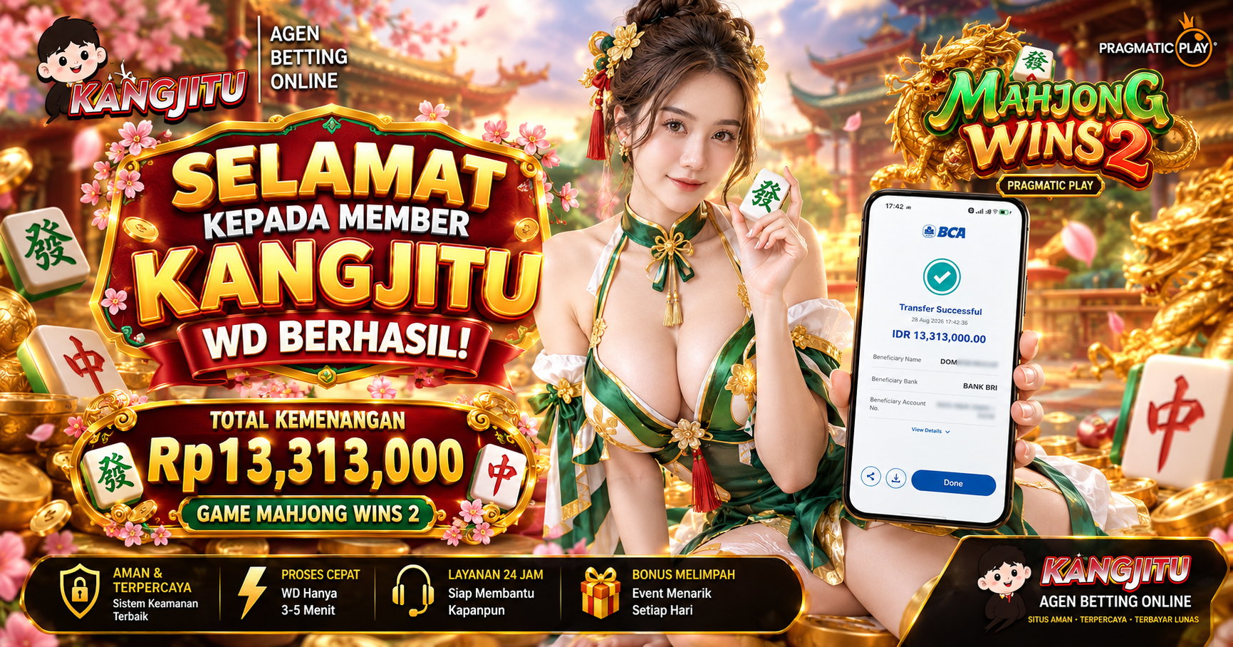 JACKPOT DIBAYAR LUNAS!!! KANGJITU KESERUAN BERMAIN TANPA BATAS SETIAP HARI!!🚀