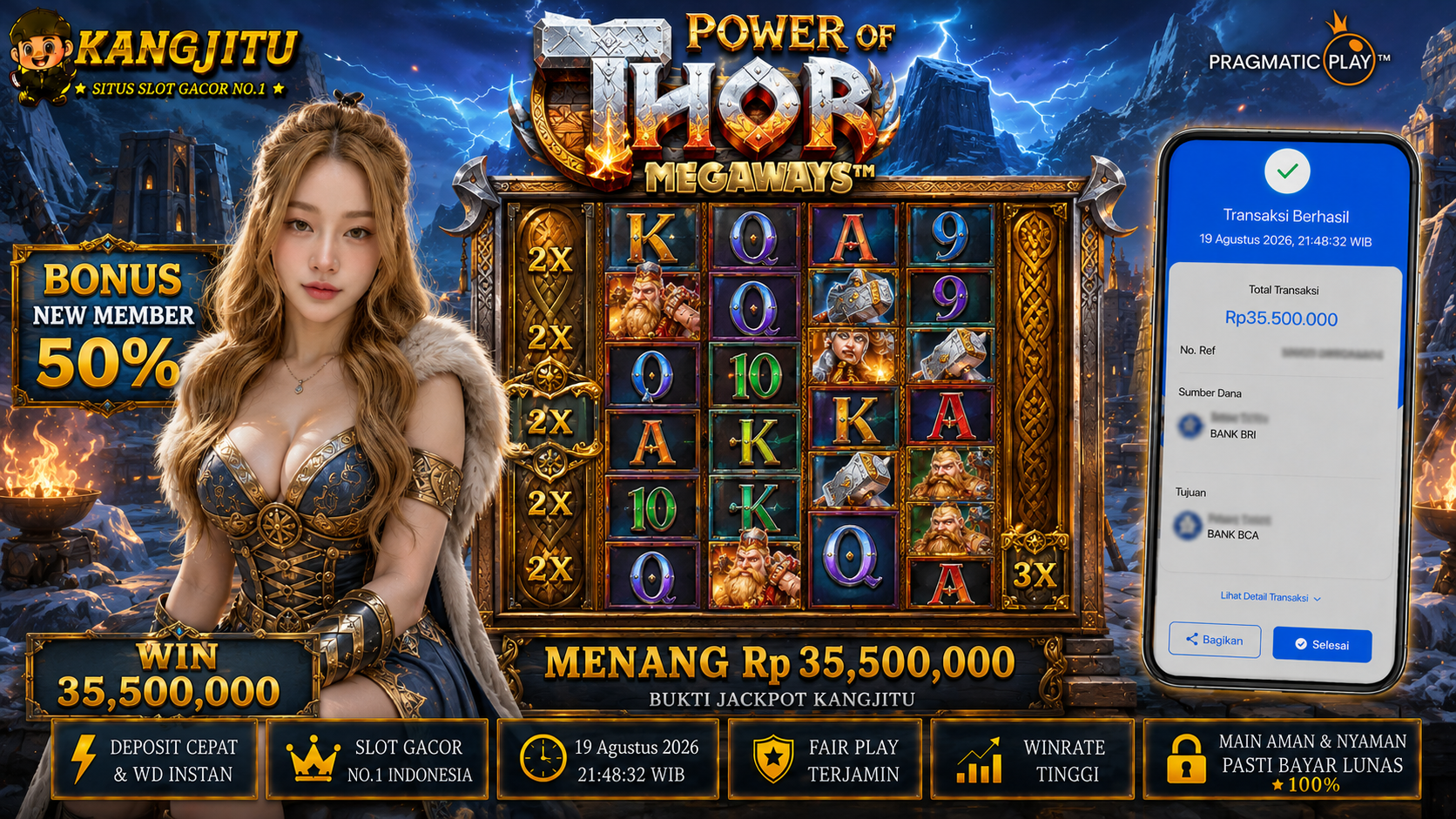 TIAP HARIIIIII MAXWIIIIINNNNNNN Power Of Thor Megaways