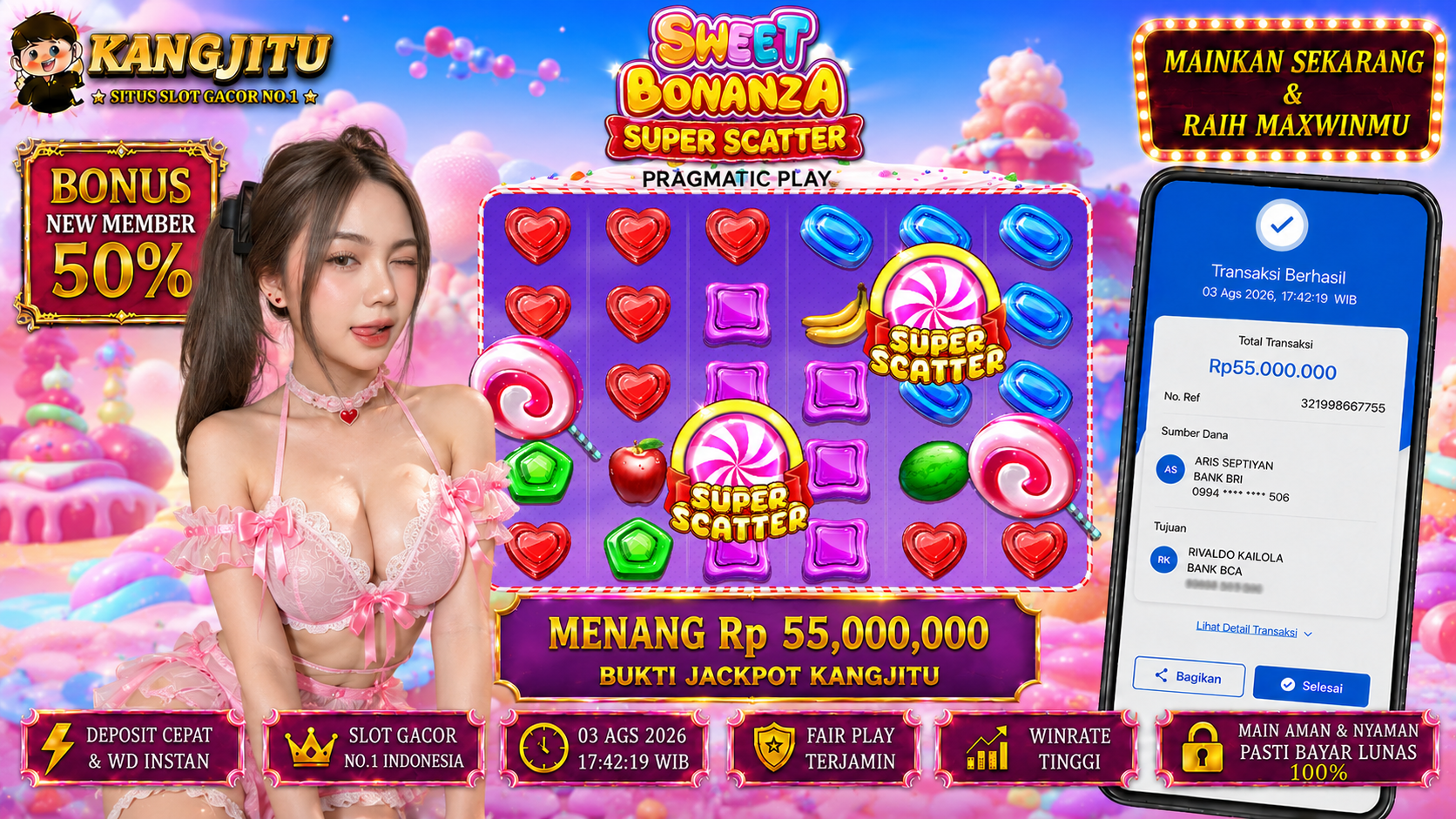 Sweet Bonanza Super Scatter PRAGMATIC PLAY!!!!! JACKPOT DIBAYAR LUNAS!!! KANGJITU KESERUAN BERMAIN TANPA BATAS SETIAP HARI!!🚀