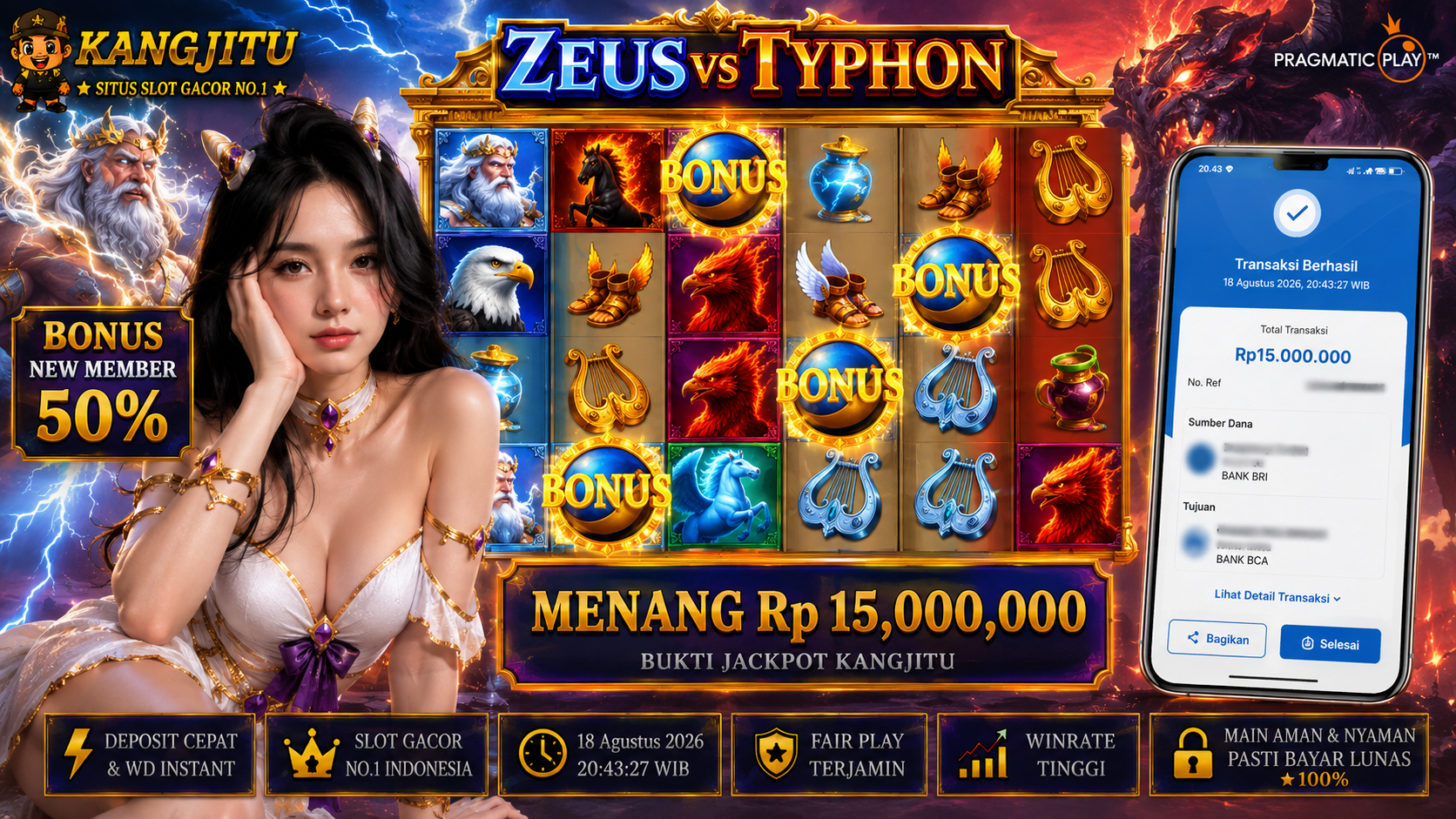 PRAGMATIC PLAY!!!!! JACKPOT DIBAYAR LUNAS!!! KANGJITU KESERUAN BERMAIN TANPA BATAS SETIAP HARI!!🚀