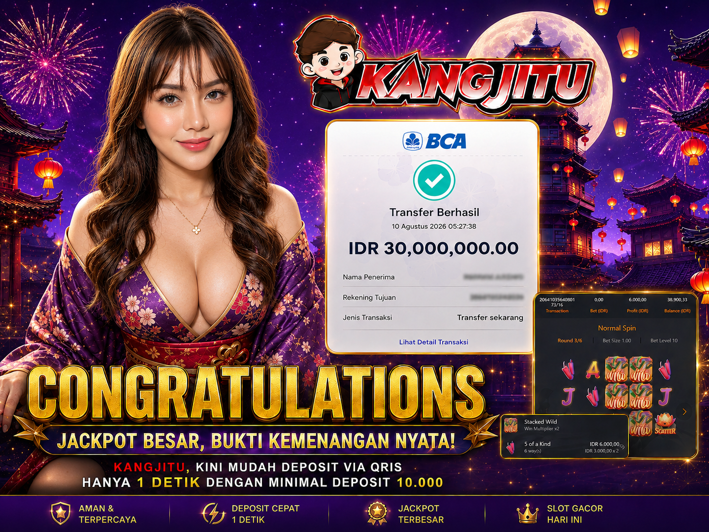 JACKPOT BANJIR WILDD JACKPOT KANGJITU KESERUAN BERMAIN TANPA BATAS SETIAP HARI!!🚀
