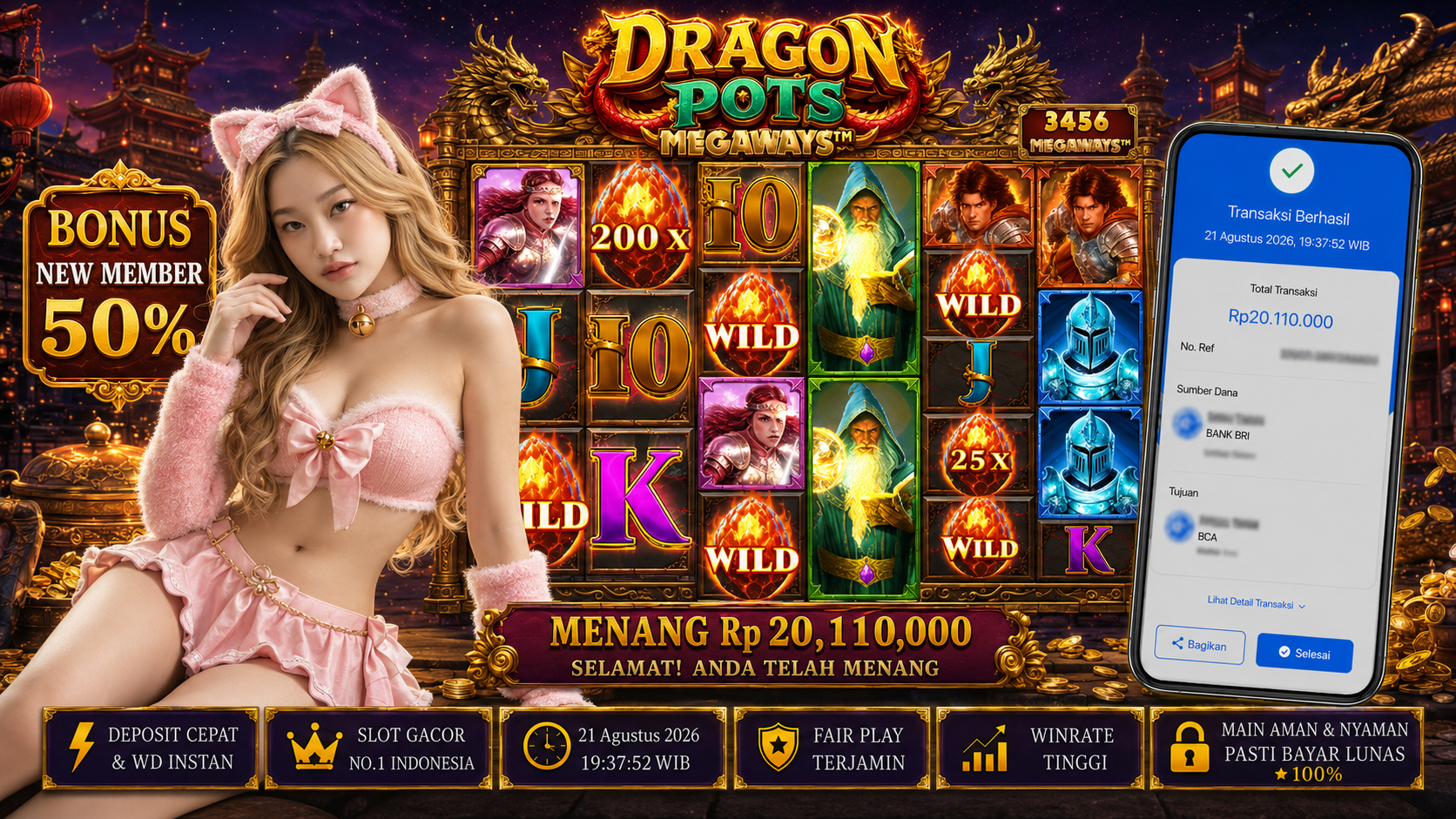 JACKPOT BESAR KANGJITU KESERUAN BERMAIN TANPA BATAS SETIAP HARI!!🚀