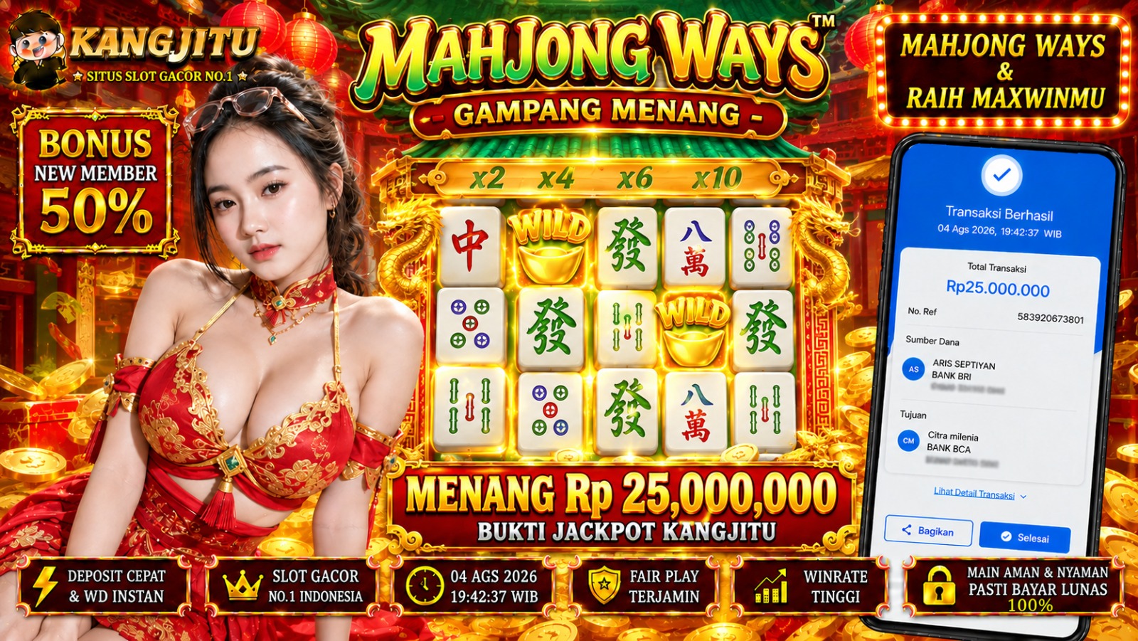 Mahjong Ways PG SOFT!!!!! JACKPOT DIBAYAR LUNAS!!! KANGJITU KESERUAN BERMAIN TANPA BATAS SETIAP HARI!!🚀