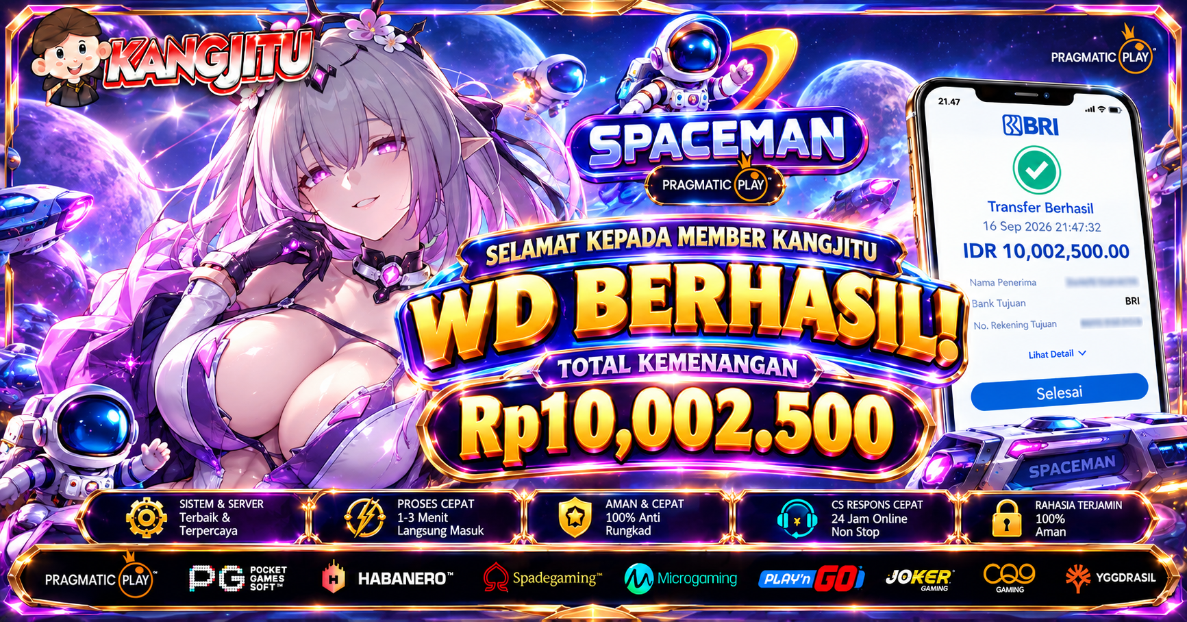 Spaceman !!!!!! WD LANGSUNG CAIR KEMENANGAN FANTASTIS!
