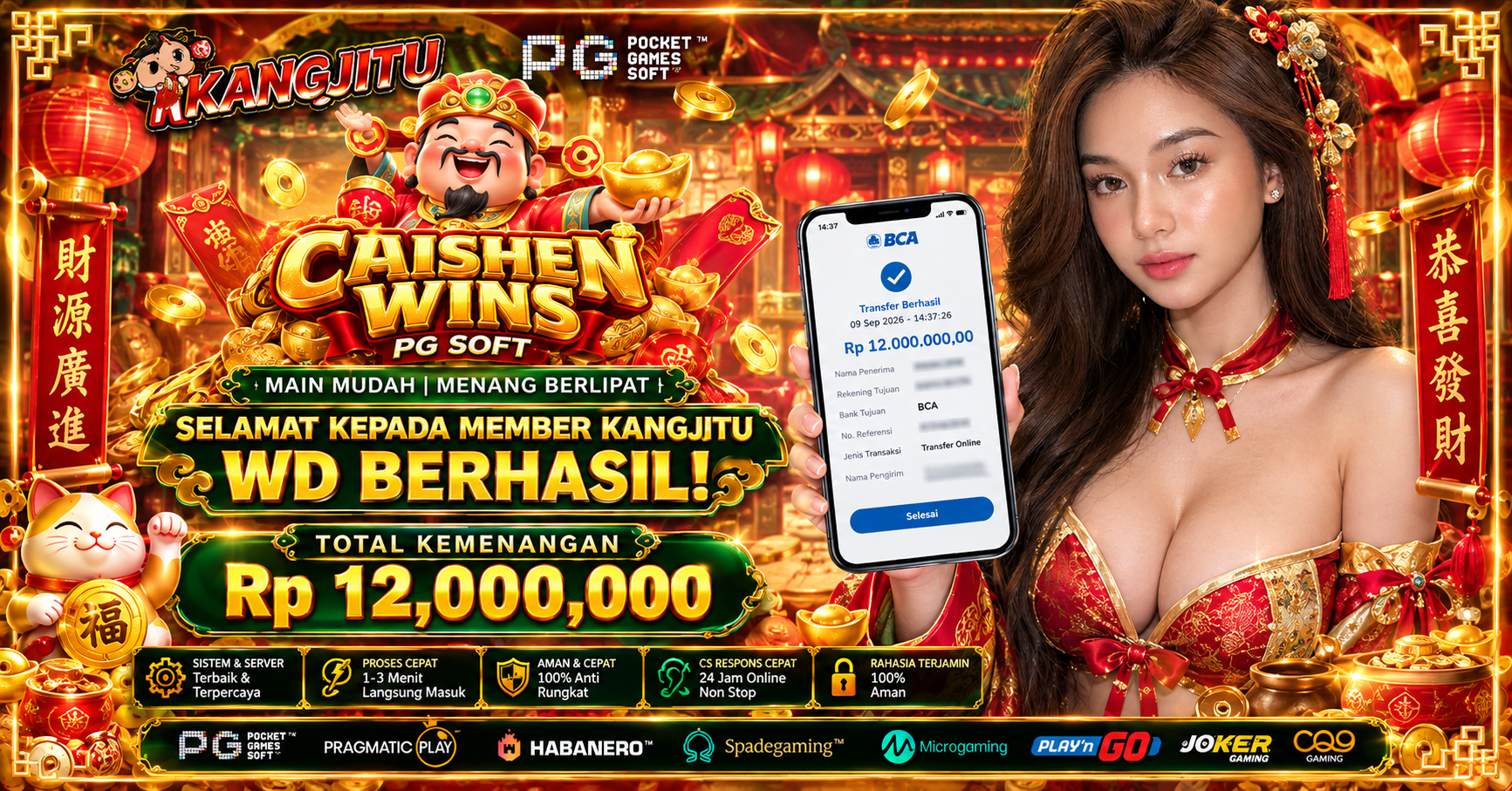 Caishen Wins KANGJITU — MAIN SERU, MENANG MAKSIMAL! 🔥