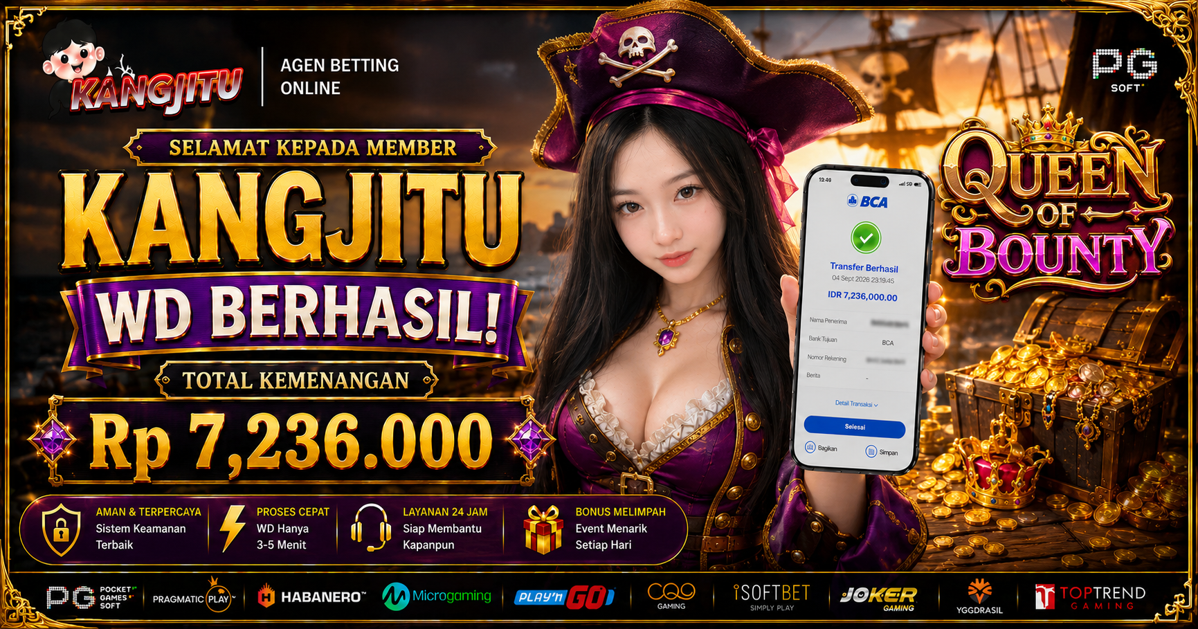 🔥 QUEEN OF BOUNTY — WD BERHASIL, CUAN MAKSIMAL! 👑WD Langsung Meluncur!!