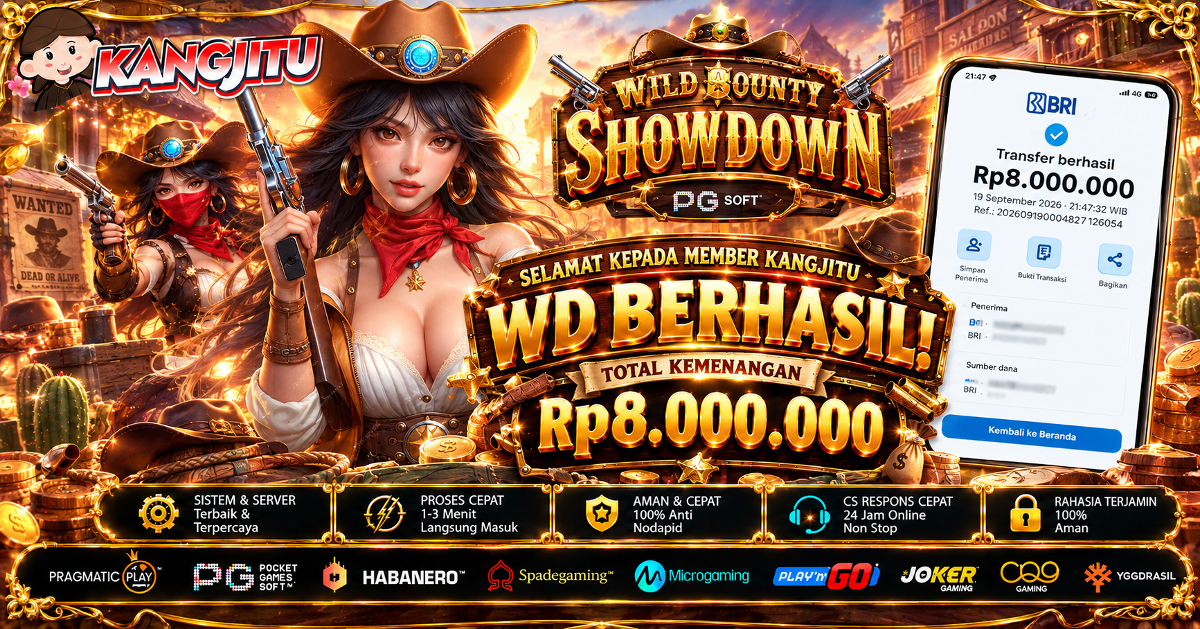 🔥 WILD BOUNTY SHOWDOWN — WD BERHASIL RP8 JUTA! 🔥