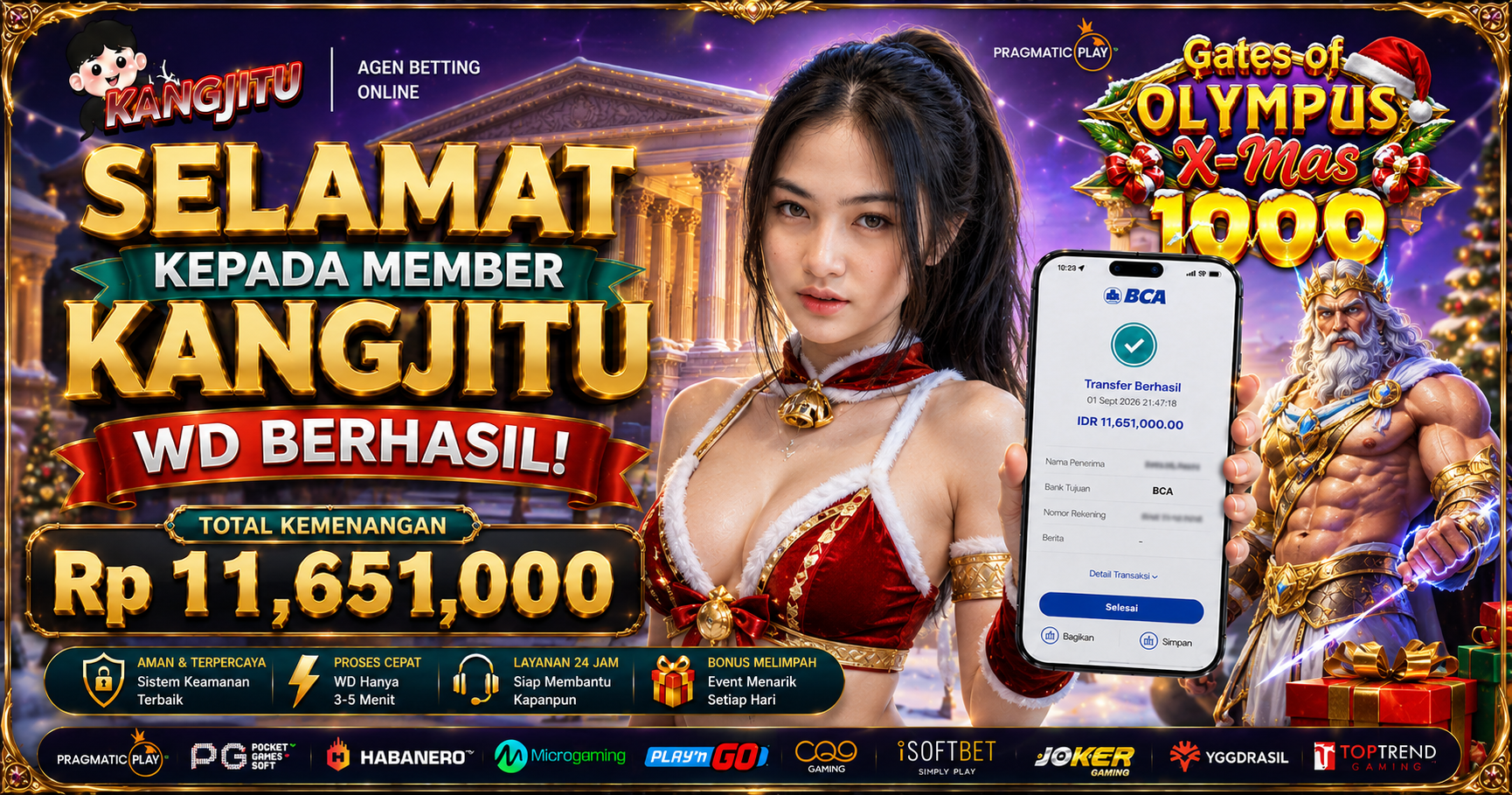 Gates Of Olympus Xmas 1000 Rp11.651.000 BERHASIL — SELAMAT MEMBER KANGJITU! 💰✨