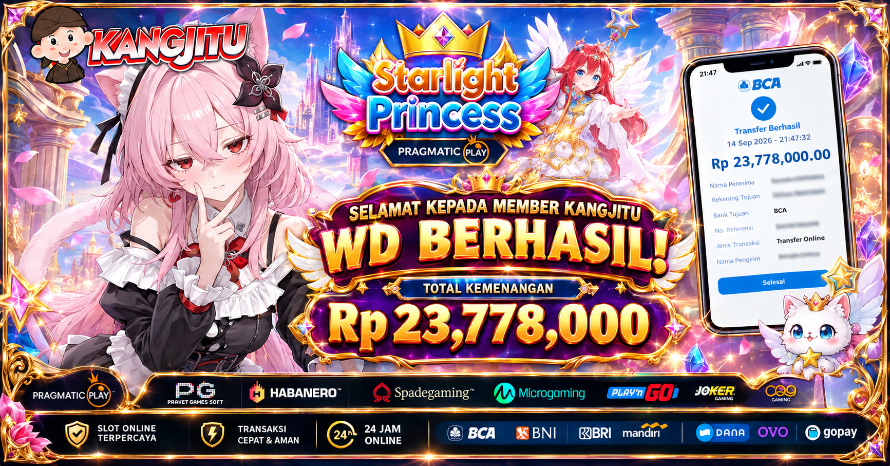 Starlight Princess WD LANGSUNG CAIR KEMENANGAN FANTASTIS!