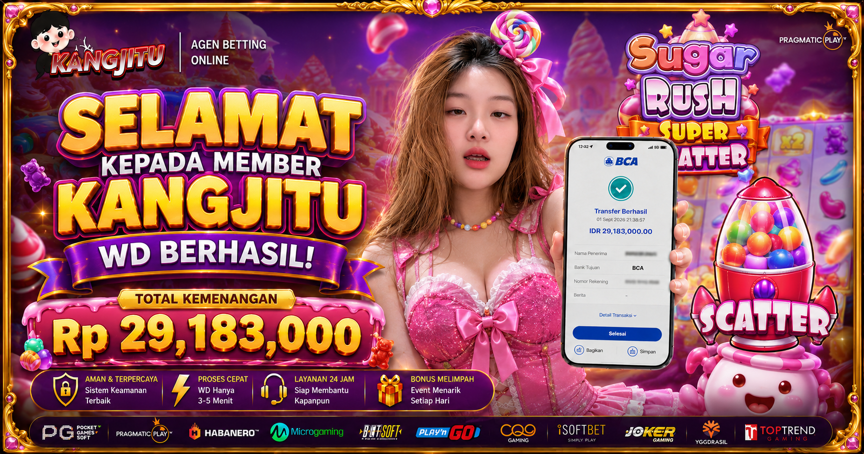 🔥 WD BERHASIL! Sugar Rush Super Scatter Bikin Saldo Makin Manis! 🍭WD Rp29 Jutaan, Manis Maksimal!