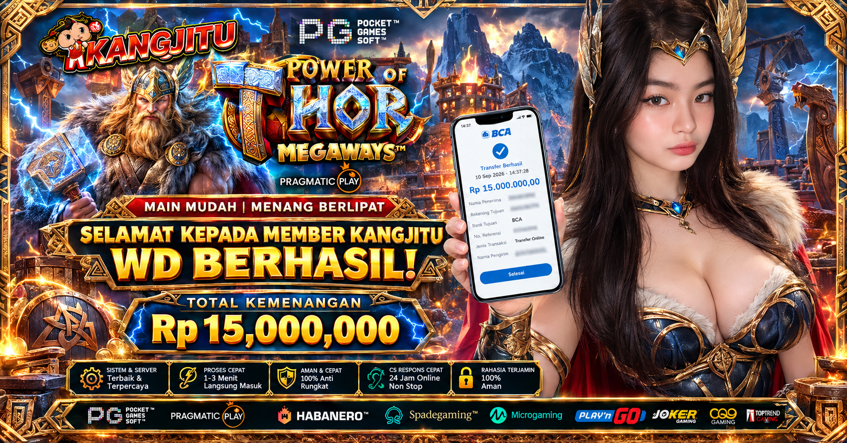 KAKEK THORR MENYALA AKANGKU!! JACKPOT MANIS DI SIANG HARI!!!