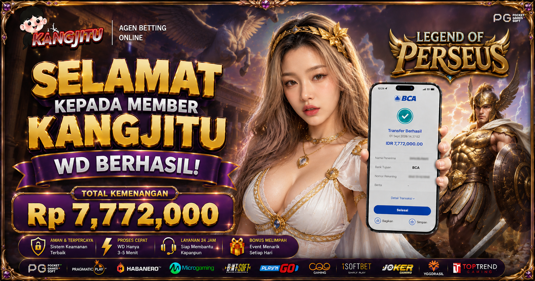 🔥 LEGEND OF PERSEUS — WD BERHASIL! Menang Besar, WD Lancar!