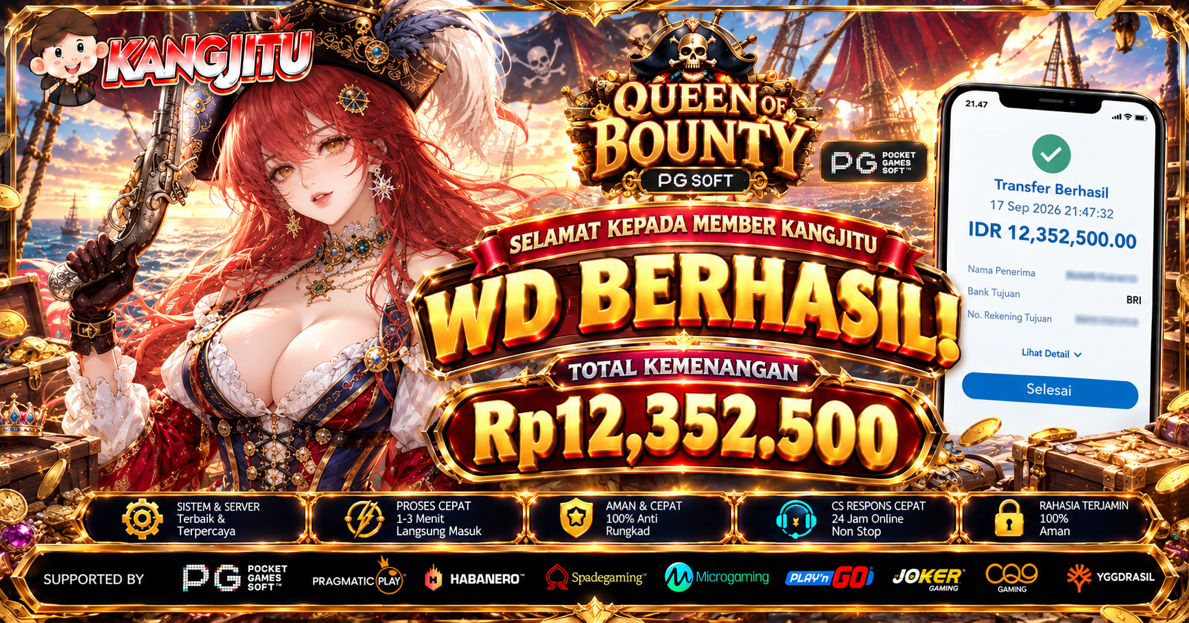 QUEEN OF BOUNTY — HARTA KARUN BERHASIL DIBAWA PULANG!! WD TEMBUS JUTAAN!!!:  🏴‍☠️